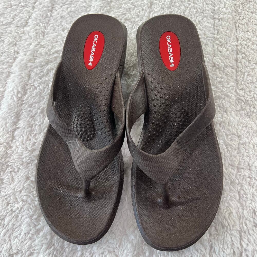 Okabashi Women’s Brown Flexible Slip-on
Splash Sandals flip flops Sz Small 5-6